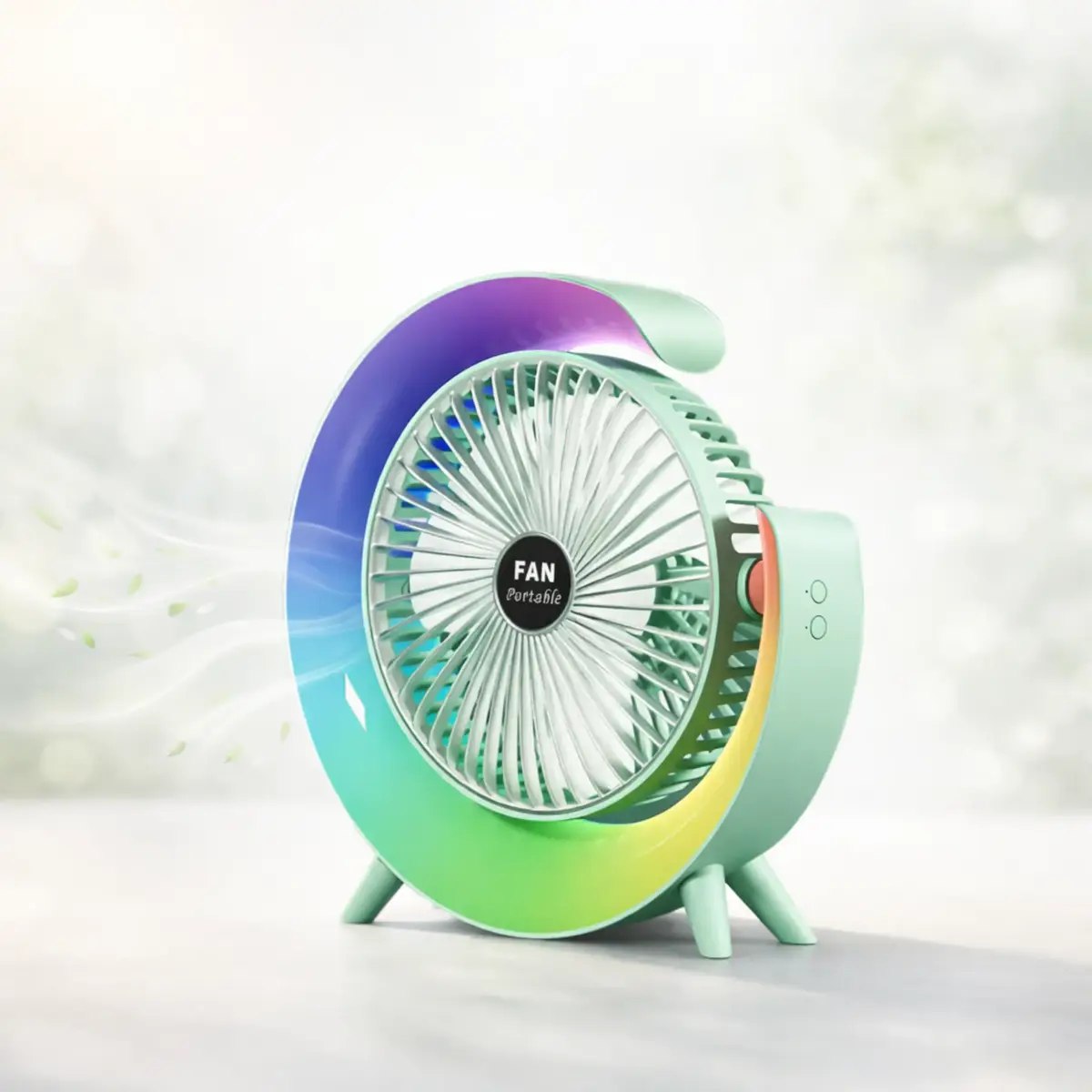 LED مروحة تبريد ذكية بإضاءة